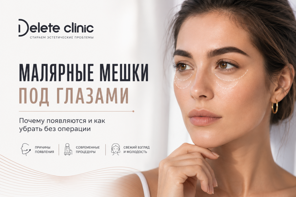 Малярные мешки под глазами: причины появления и как убрать без операции | Delete Clinic