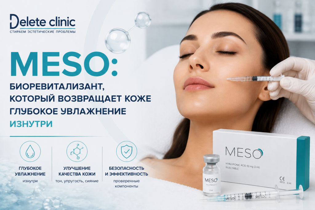 Meso: биоревитализант, который возвращает коже глубокое увлажнение изнутри