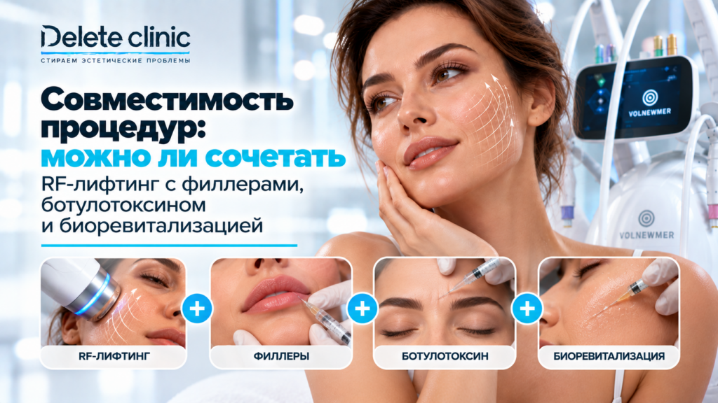 Совместимость процедур: можно ли сочетать RF-лифтинг с филлерами, ботулотоксином и биоревитализацией